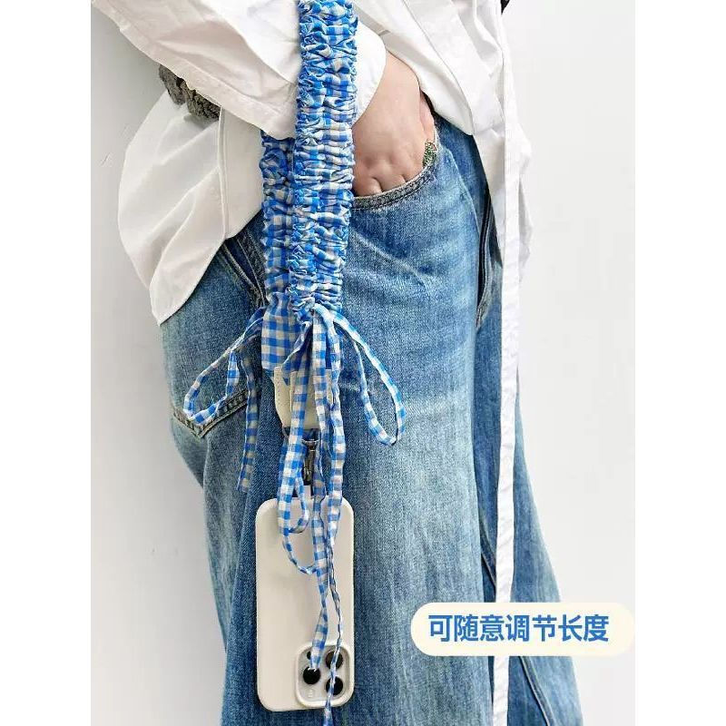 New product Rope shoulder strap with silk ribbon, original design with diagonal ruching10y Adjust th