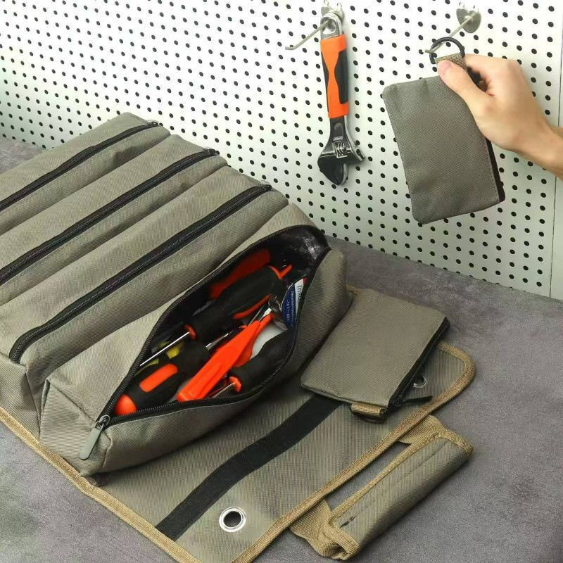 Woodworking Folding Storage Bag Tool Bag Electrician's Handbag Thickened Hardware Storage Bag10y New
