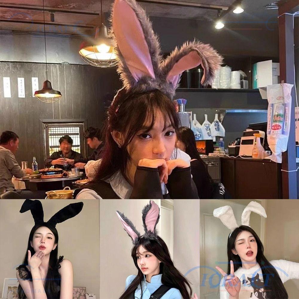 CRAFT Girls Hairband, Photo Prop Cosplay Bunny Girl Rabbit Ears Headbands, Sweet Cute Sang Trọng Bun