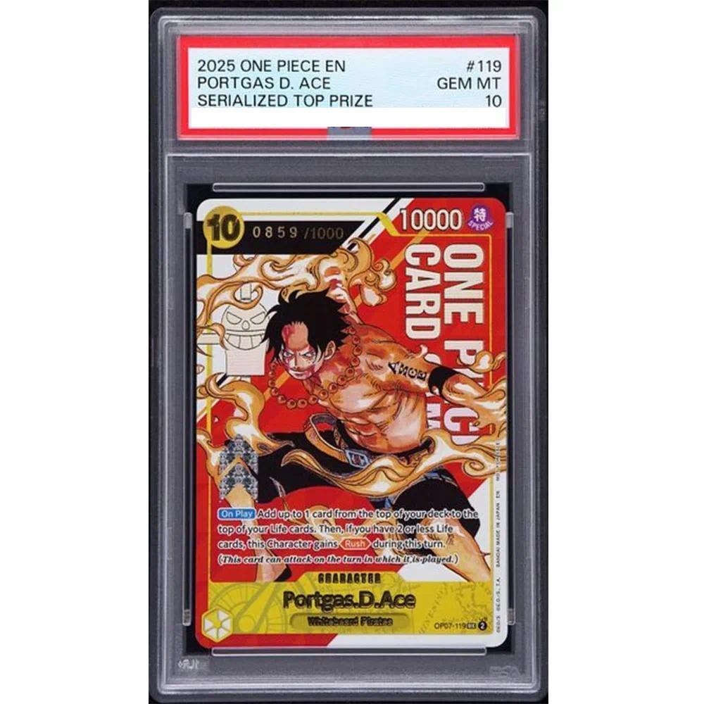 Thẻ đánh giá PSA10 ONE PIECE 2025 ONE PIECE EN PORTGAS D. ACE OP07-109 DIY Collection Card Copy 10 Đ