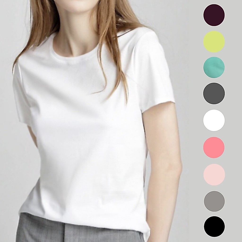 Áo thun Nữ Lativ Xuất Hàn, Áo phông Nữ xuất xịn Cotton mềm mịn thoáng mát basic nhiều màu thời trang