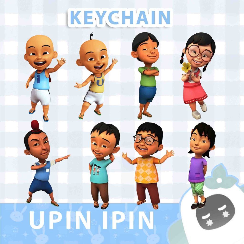 Gantungan Kunci Akrilik / Keychain UPIN IPIN