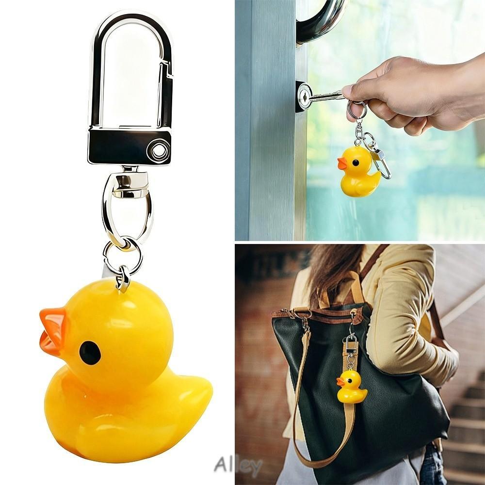 ALLEY 5 Móc Chìa Khóa Mini, Hoạt Hình Nhỏ Vịt Vàng Vịt Móc Khóa Mặt Dây Chuyền, Vịt Mini Sáng Tạo Tú