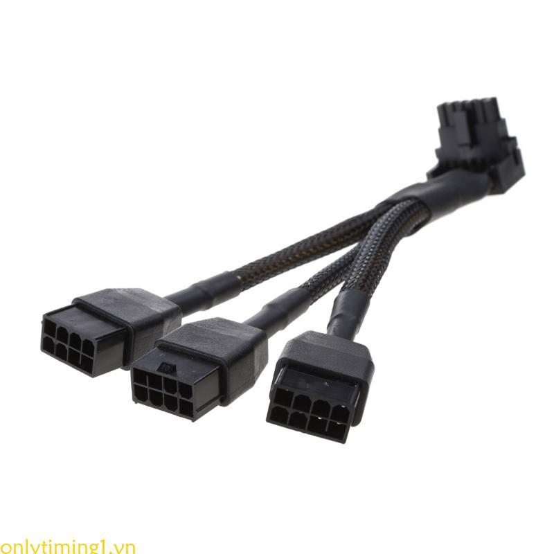 Onlytiming1 Dây cáp GPU 90 độ 3x8pin đến 16Pin 12VHPWR để tăng cường tổ chức cáp