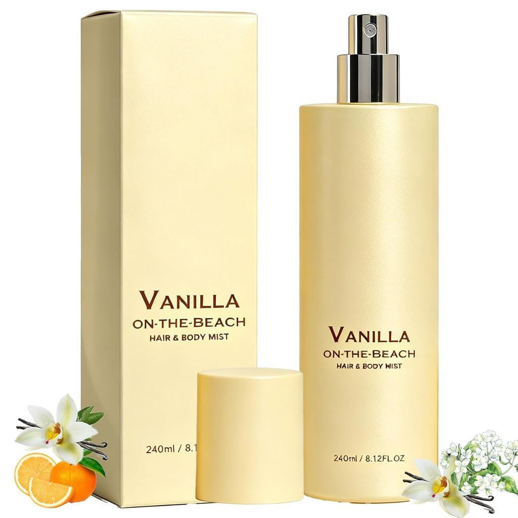 Xịt dưỡng tóc Vanilla Beach, Vanilla Ocean, Nước hoa nhẹ, Hương dừa ấm áp và Hương thơm chăm sóc tóc