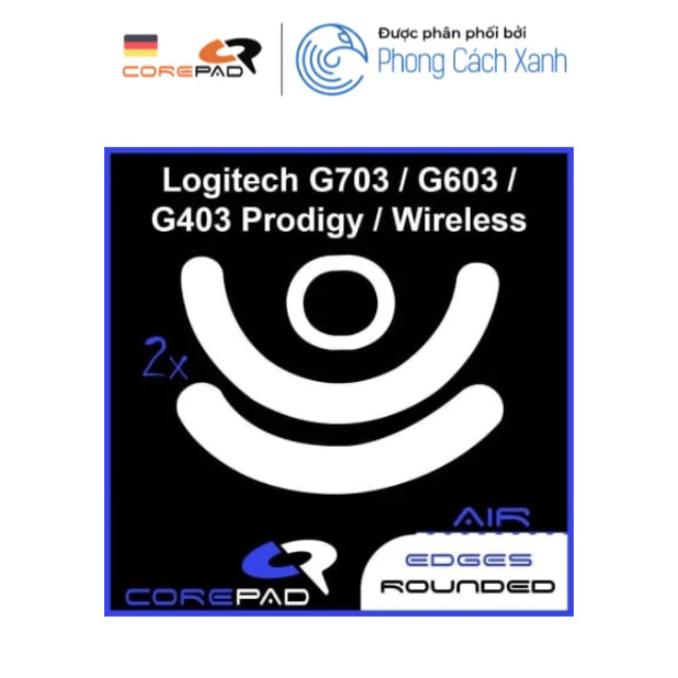 Corepad Skatez AIR - Feet speed cho Logitech G703, G603, G403 (Hero/Prodigy/Wireless) (2 bộ)
