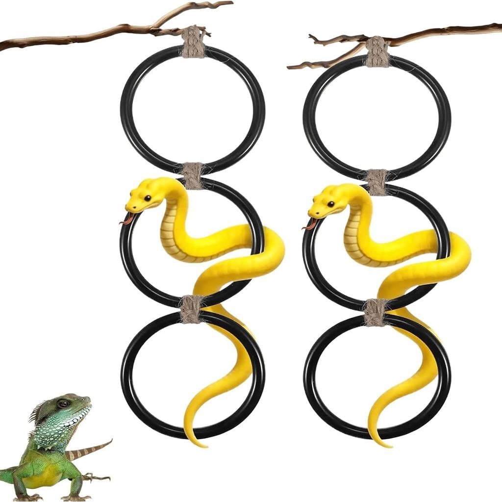 Phụ kiện xe tăng Ball Python, Nhẫn leo núi rắn cho Ball Python, Đồ chơi làm giàu cho rắn ngô, Phụ ki