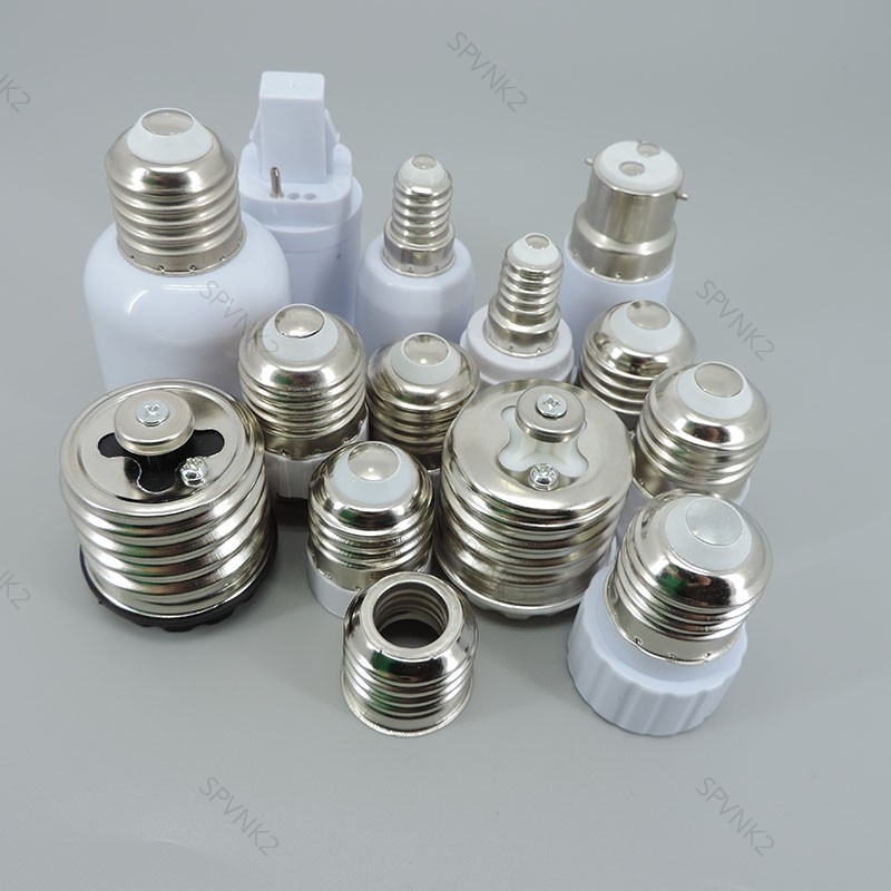 2 Chiếc Đế Đèn AC E27 GU10 G9 E12 B22 MR16 Sang E27 E40 E14 Ổ Cắm Đèn LED Giá Đỡ Bóng Đèn Chuyển Đổi