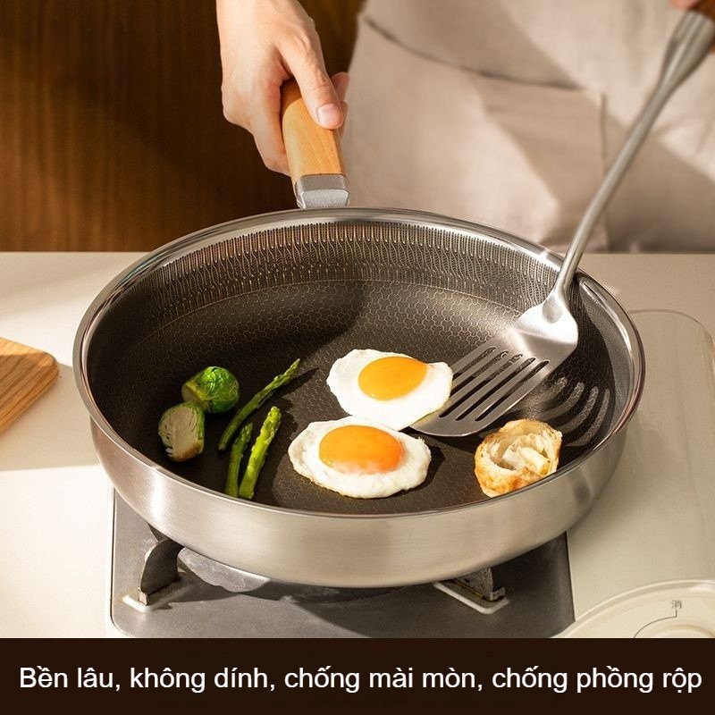 Chảo chống dính dùng để nấu nướng-  - -Stainless steel non-stick pan.
