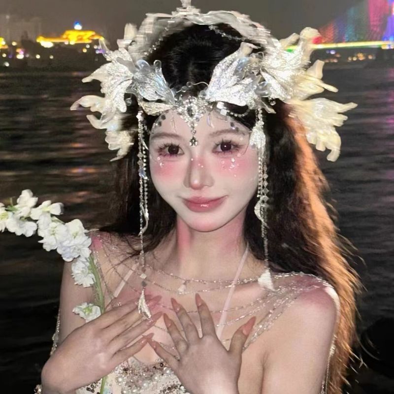 T Tu Qiqi Cùng Phong Cách Nàng Tiên Cá Ji Nàng Tiên Cá Móc Tai Hanfu Nàng Tiên Cá Bán Chạy Trang Sức