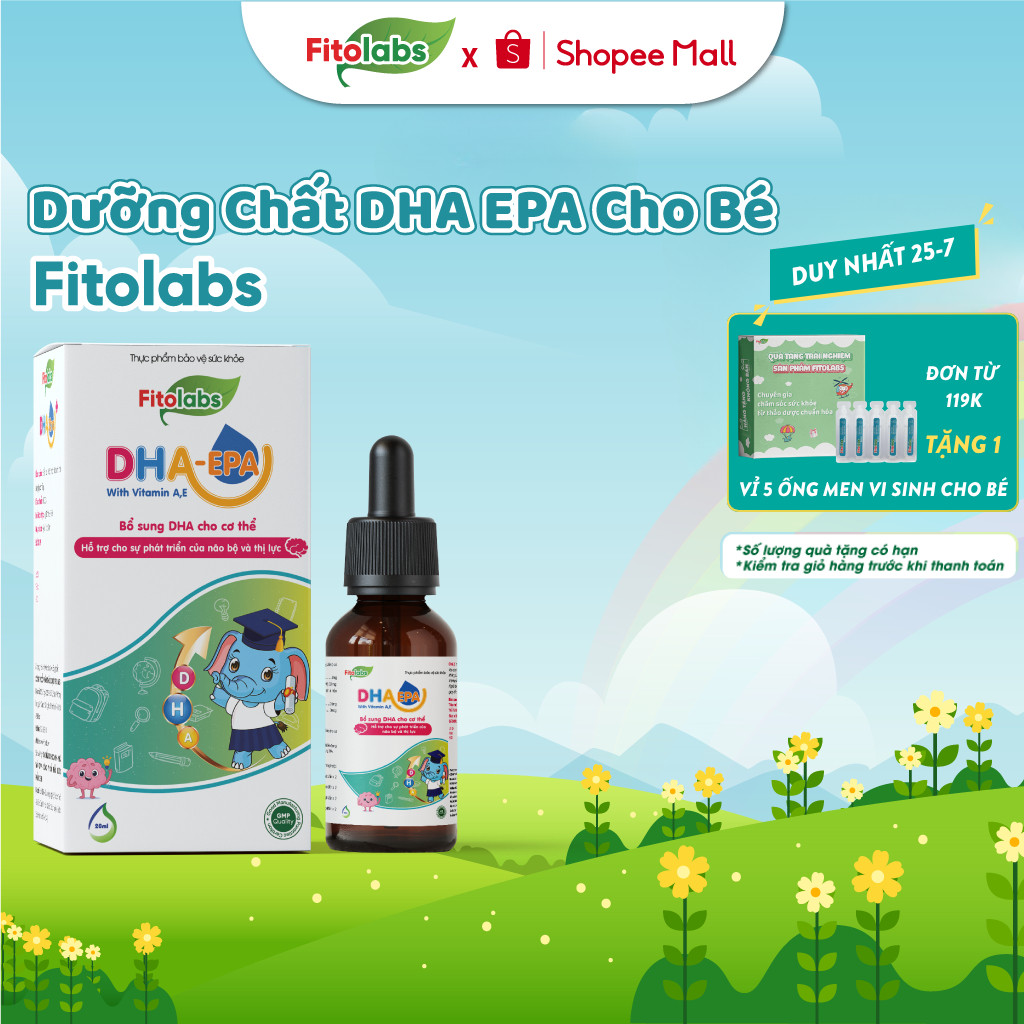 DHA Cho Bé Fitolabs DHA EPA Dạng Nhỏ Giọt Không Tanh Giúp Phát Triển Trí Não Và Tăng Cường Thị Lực V