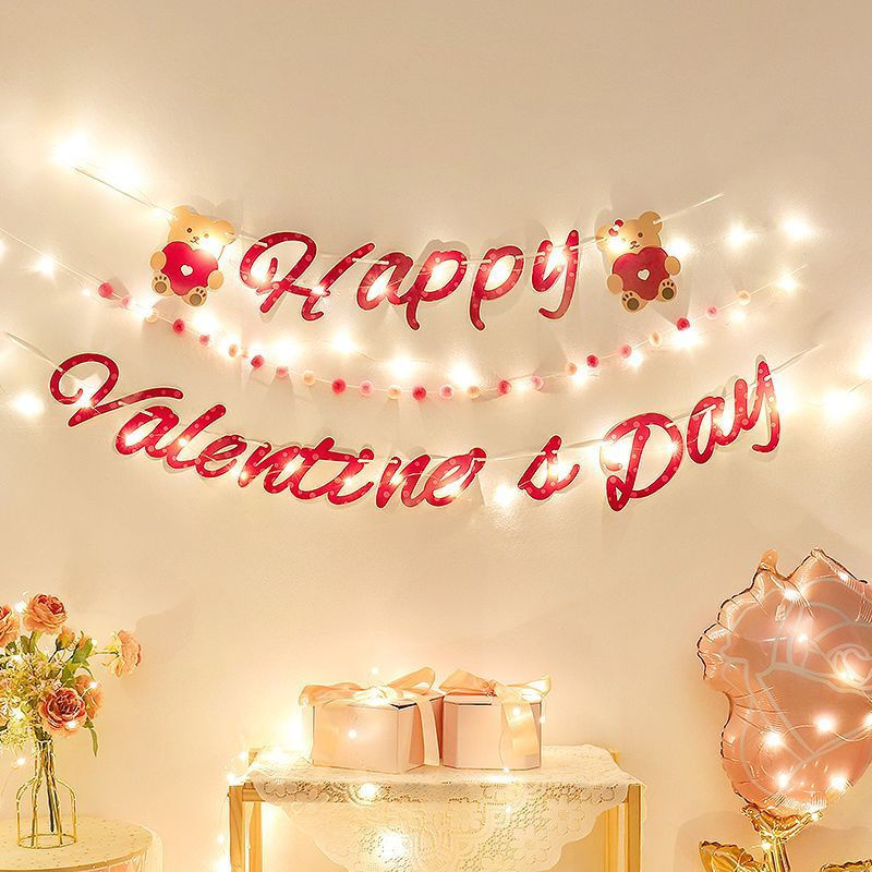 Romantic Ballroom202612y New atmosphere flags, garlands, party decorations, engagement backdrop arra