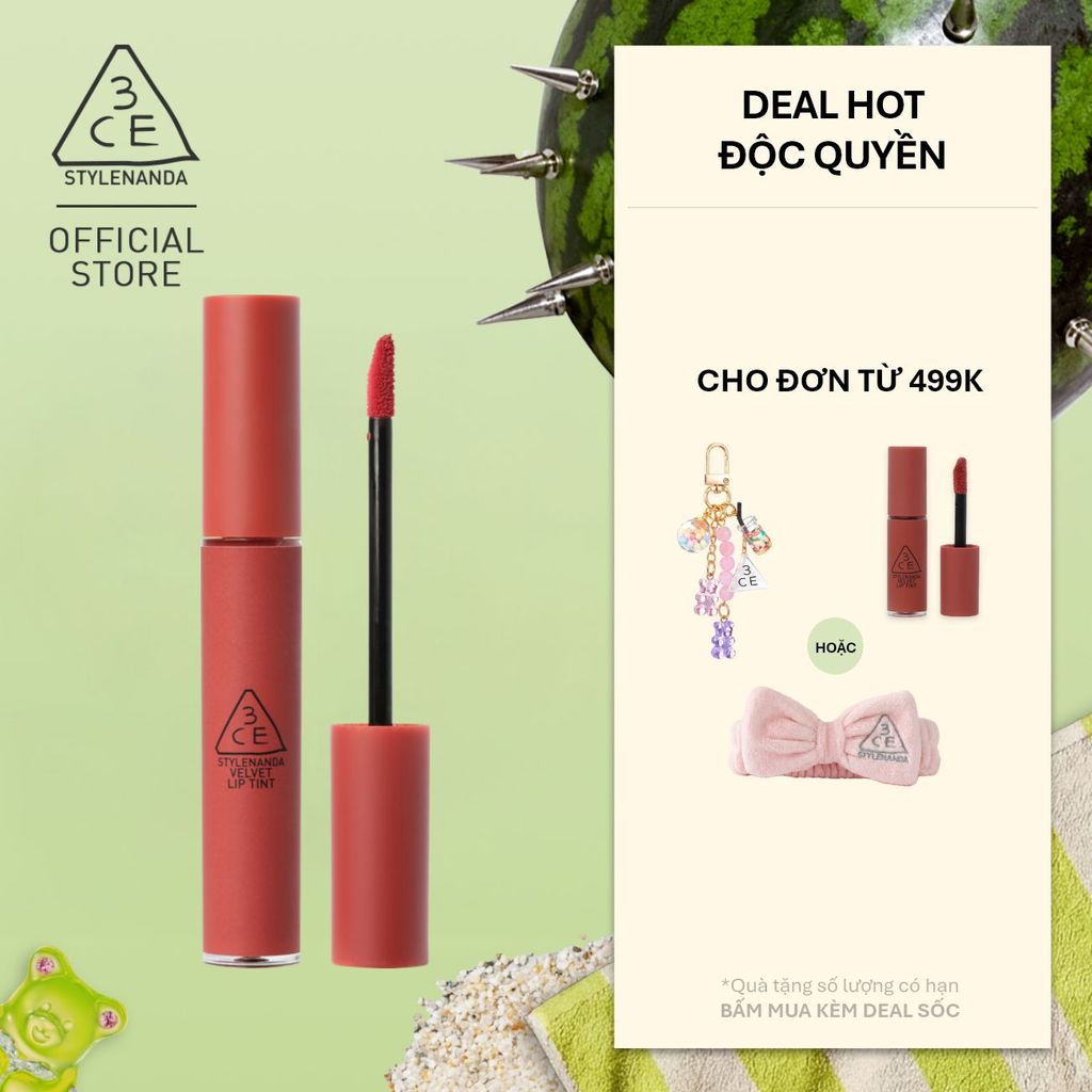 Son kem lì nhung mịn 3CE Velvet Lip Tint