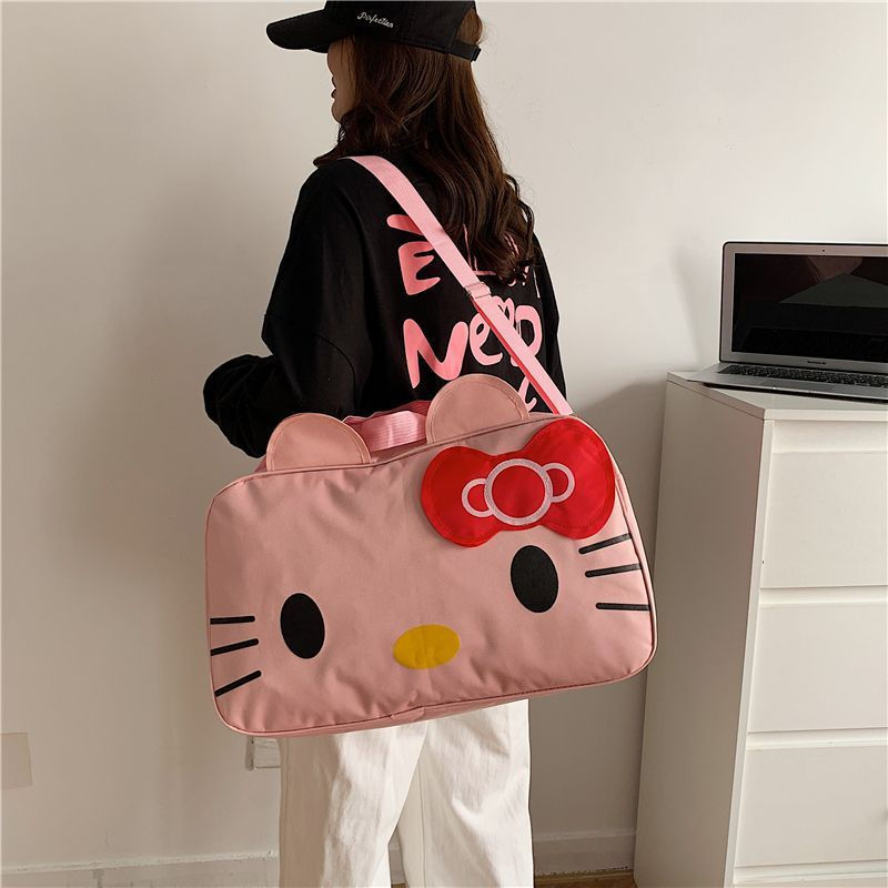 12y Travel bag, waterproof luggage, cartoon design, large capacity, portable handbag for outings, ne