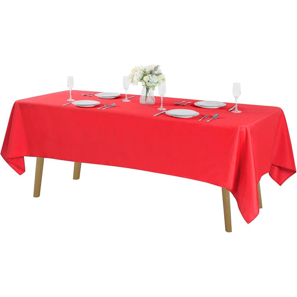 Khăn trải bàn hình chữ nhật 60x120 inch Vải Polyester có thể giặt được để trang trí tiệc cưới (60x12