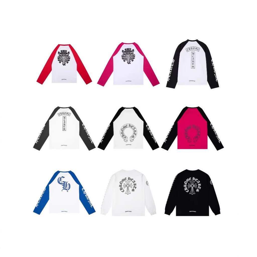 [Giảm Giá] Phiên Bản Cao Chrome Hearts 25ss Chrome Hearts Chrome Hearts In Hình Dài Tay Nam Nữ Ragla