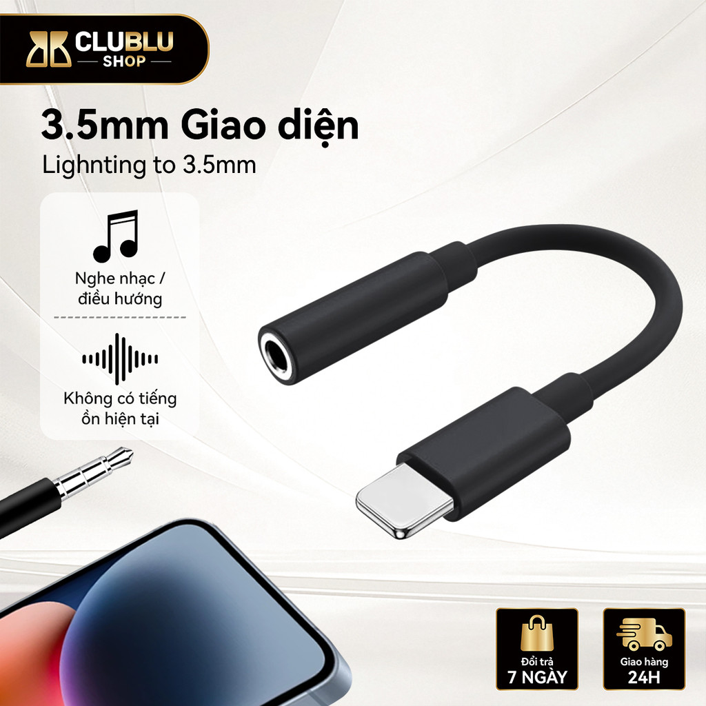-CLUBLU- Jack Chuyển Đổi LTN Sang Jack 3.5mm Cáp Chuyển Đổi Tai Nghe không Đàm…