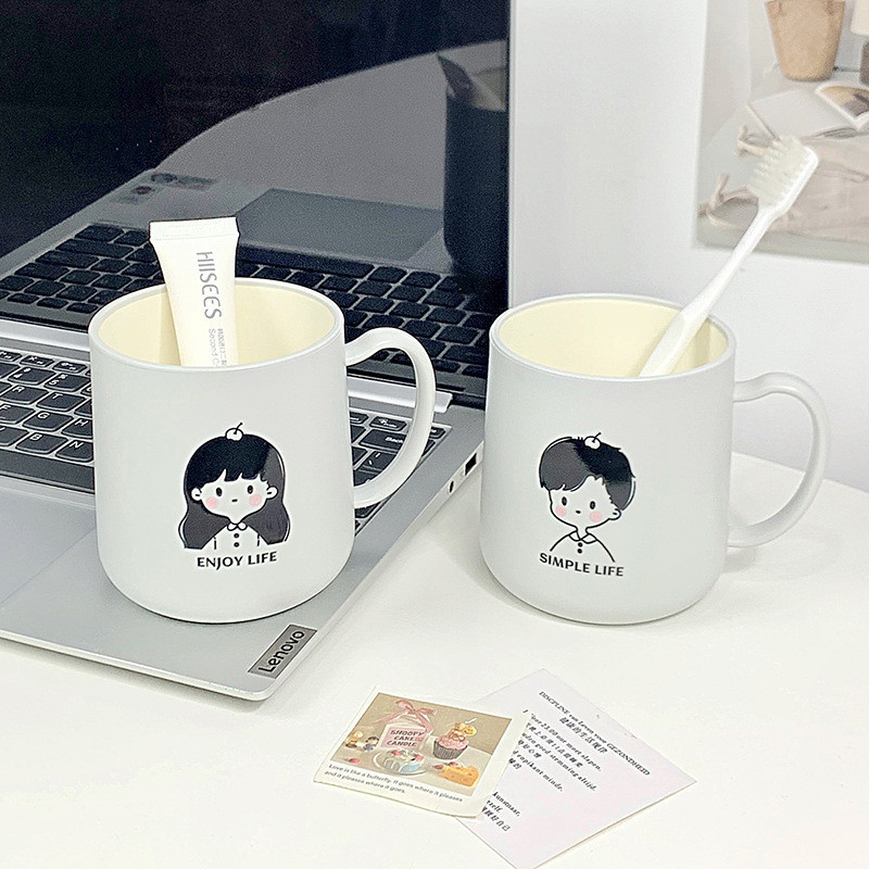 [2025NEW] Apple Boys Girls ins Cốc nước súc miệng chống sốc Bắc Âu Morandi Cặp đôi đơn giản Bàn chải
