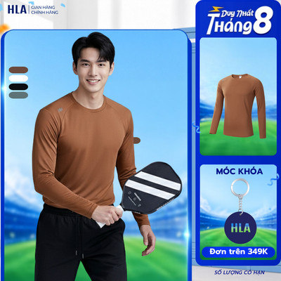 Áo Thun Giữ Nhiệt Dài Tay HLA Sportsday – Form Thể Thao Chống Nắng UV, Thoáng Mát