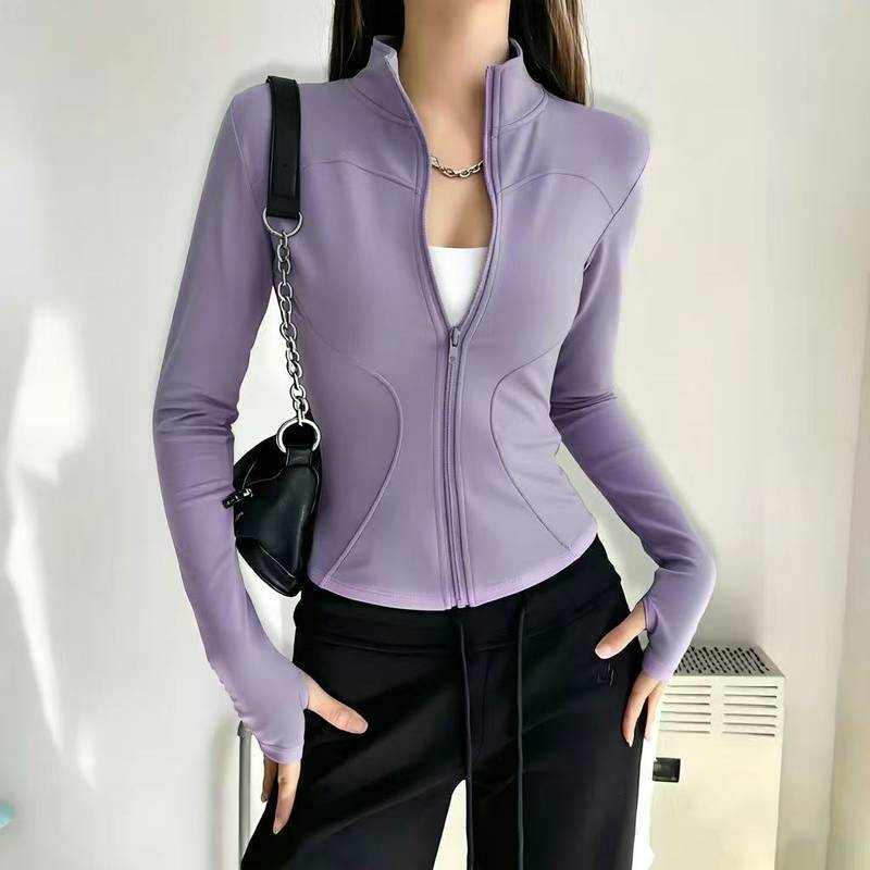Dopamine Thin Slim Sun Protection Clothing UV Protection Yoga Jacket Workout Top Long Sleeve u66j