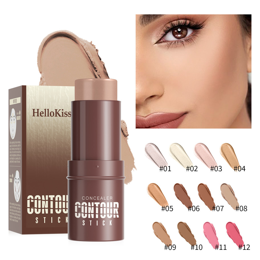 Hellokiss Đa Năng Trang Điểm Dính Độ Bóng Cao Blush Stick Contour Stick Cross-Hot Style Contour High