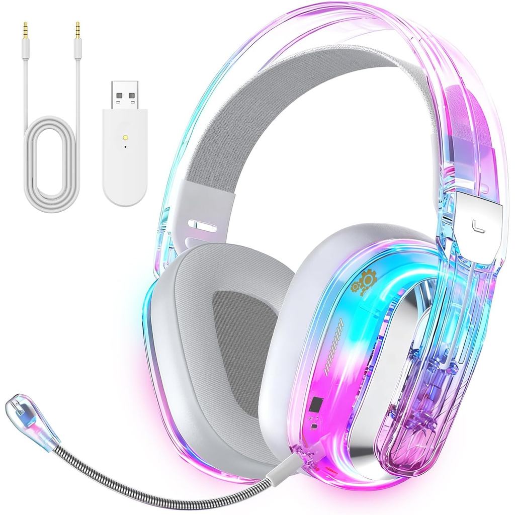 Tai nghe chơi game không dây BENGOO cho PS5, PS4, PC, Switch, Mac, Tai nghe chơi game qua tai USB 2.