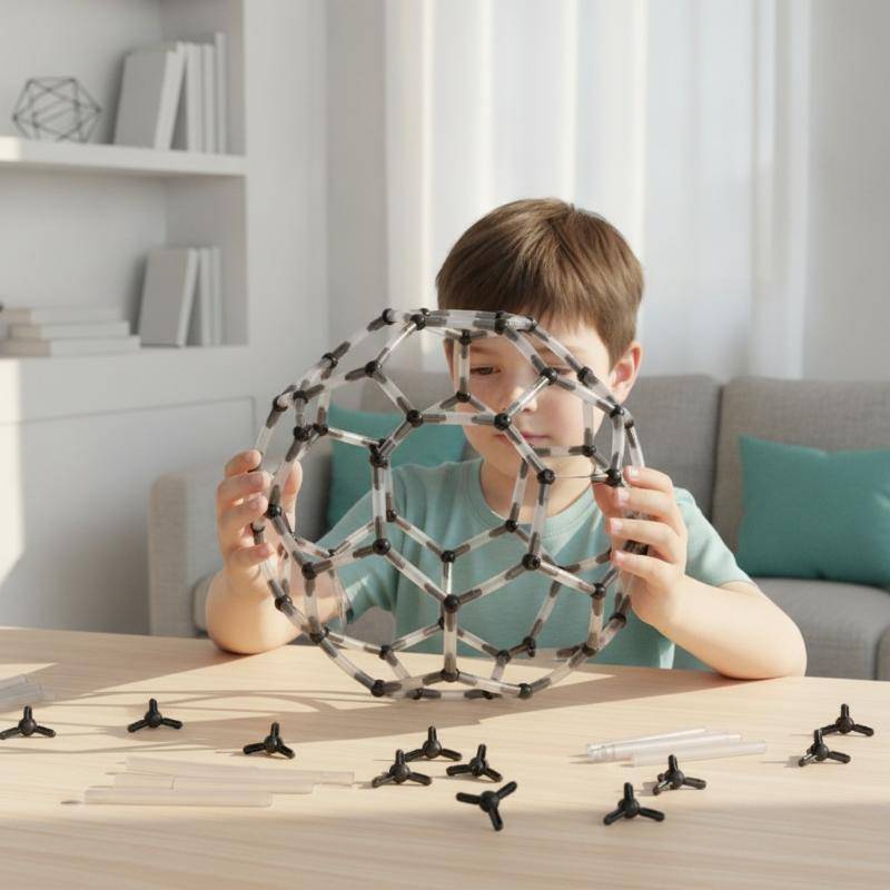 HENGHOME Tensegrity C60 Fullerene 3D Lắp Ráp Bộ STEM DIY Cấu Trúc Sti Đồ Chơi Khoa Học Cho Kỹ Thuật 
