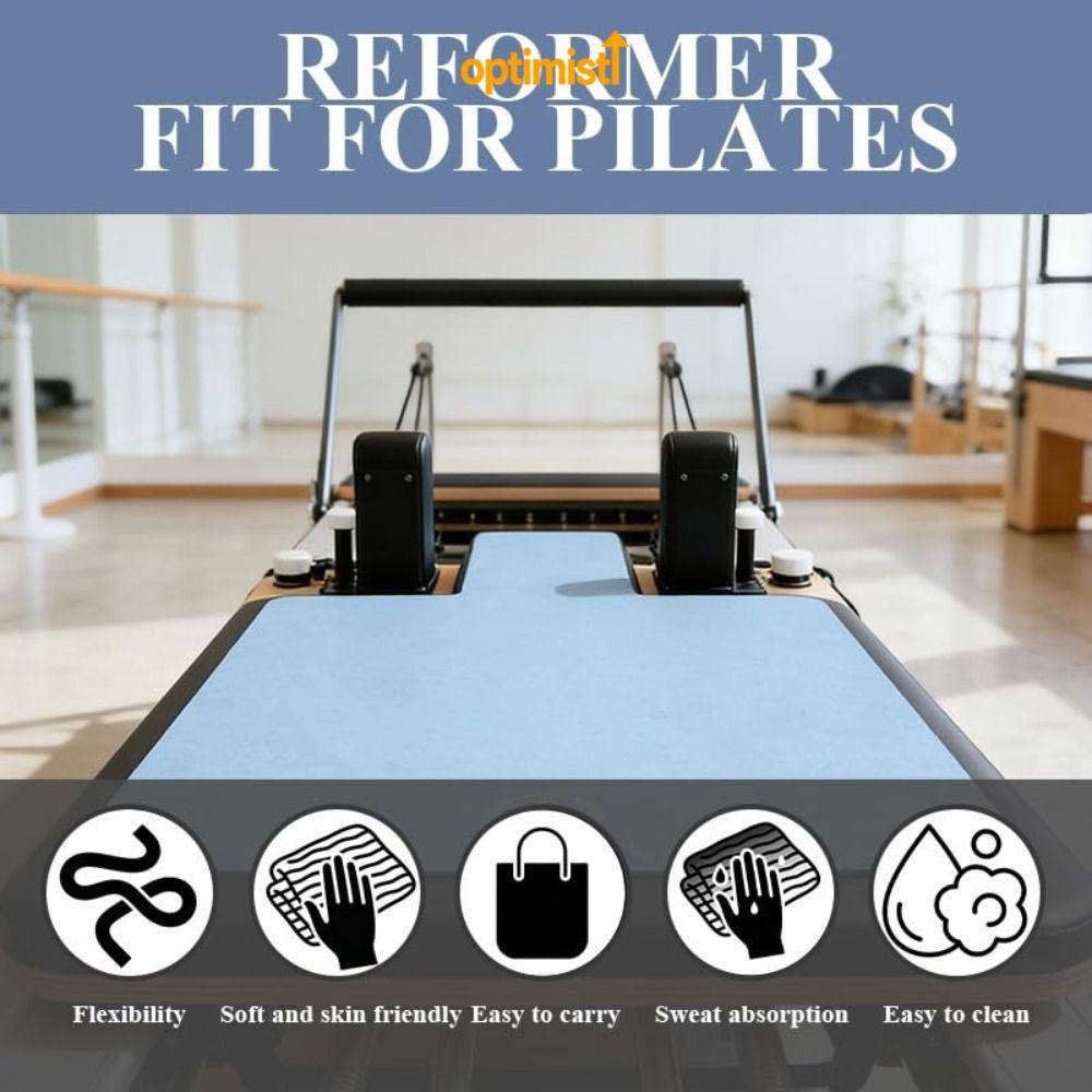 Thảm cải cách Pilates OPTIM, Thảm Pilates siêu mỏng thấm hút, Máy cải cách lông cừu chống trượt di đ