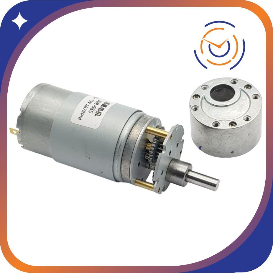 Động cơ giảm tốc JGB37-555 12V – Motor DC 200RPM mô-men xoắn cao, motor giảm tốc mini cho robot, cửa