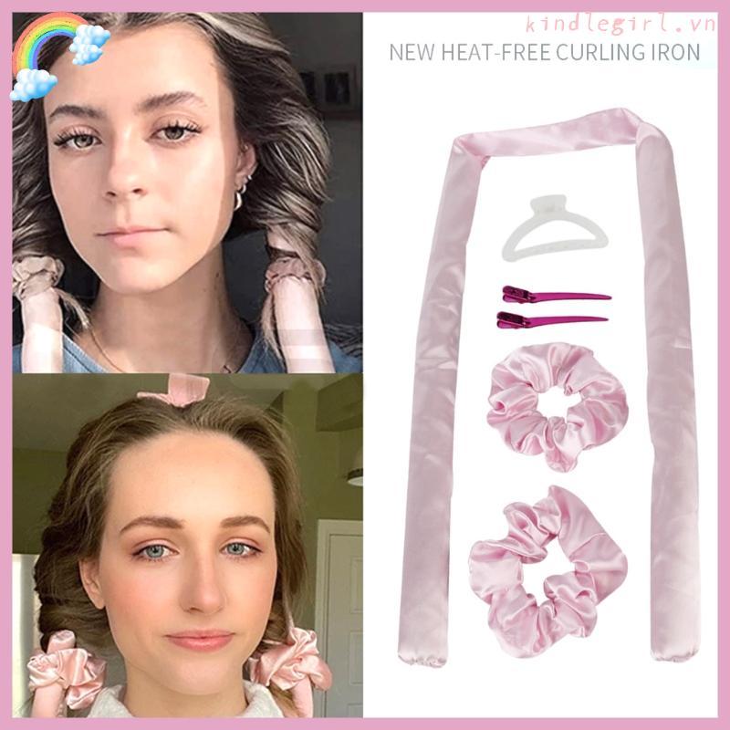 KING Heatless Curling Rod Headband Curls Silk Curler Hair Roller Soft Wave Formers