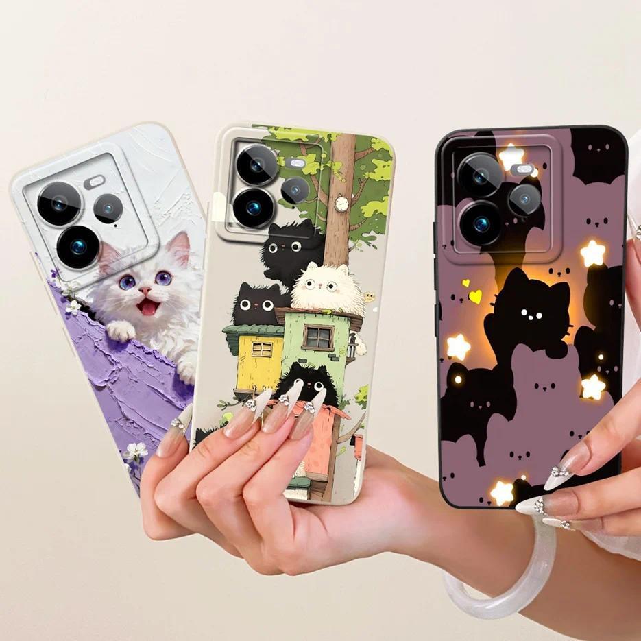 Dành Cho Realme GT 7 Pro 5G Ốp Lưng Mèo Dễ Thương Thời Trang Hoạt Hình Bao Mềm TPU Ốp lưng Realme GT