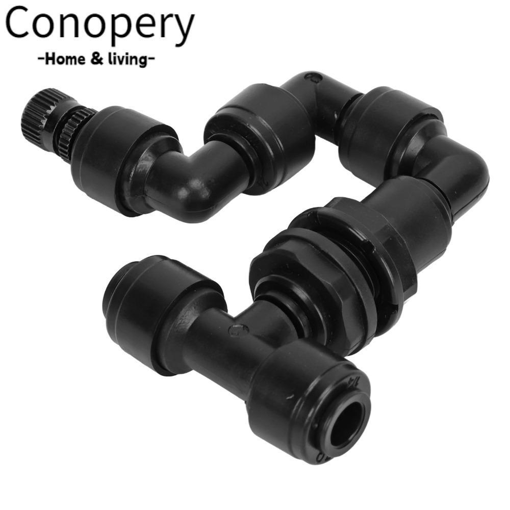 CONOPERY Bò Sát Fogger, Vòi Phun Sương Đen Có Thể Điều Chỉnh, Cổng Nhanh 1 / 4 Inch PP Kiểm Soát Độ 