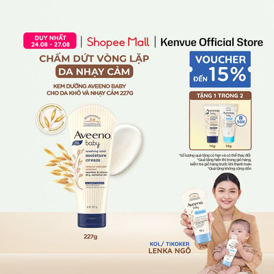 Kem dưỡng Aveeno Baby cho da khô và nhạy cảm 227g