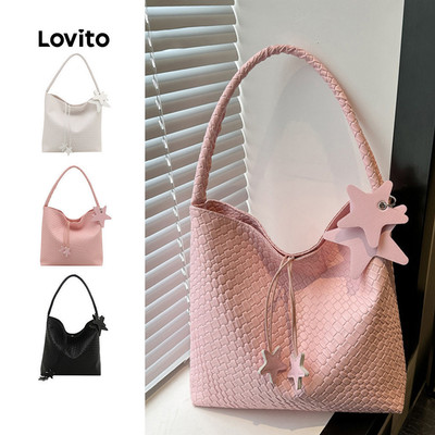 Lovito Túi Đeo Vai Kiểu Dáng Thường Ngày Phụ Kiện Treo Túi Tote Du Lịch Túi Hàng Ngày Phong Cách Hàn Quốc Dành Cho Học Sinh/sinh Viên Nữ LFA110032