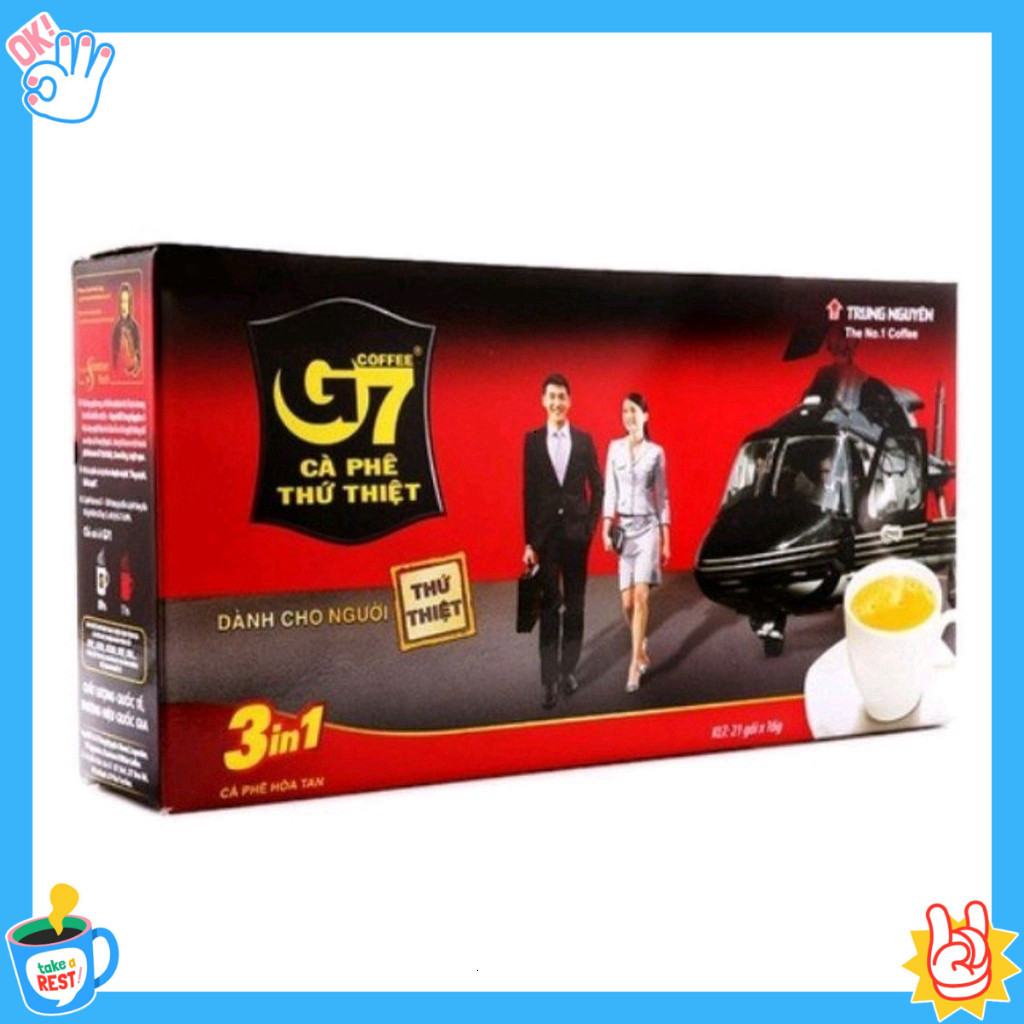 (Bán buôn) Thùng 24 hộp Cà Phê G7 ( Hộp 21 gói x 16g)|