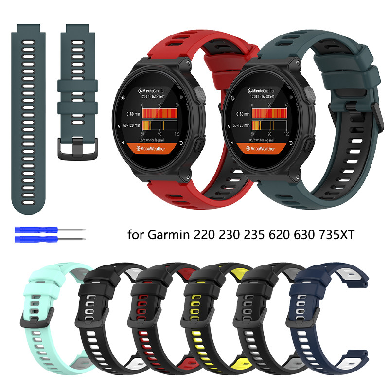 Silicon Hai Bánh Mềm Cho Garmin Forerunner 220 230 235 620 630 735XT
