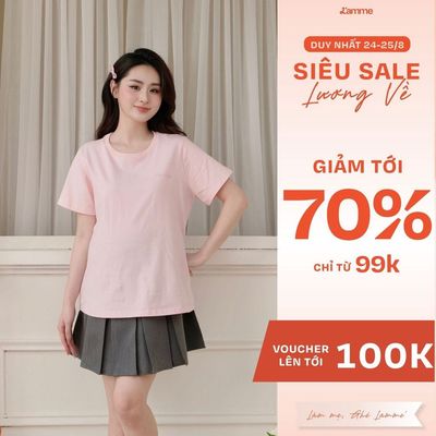Áo thun bầu Lamme Tee chất liệu cotton cao cấp thấm hút mồ hôi, kiểu dáng basic dễ phối thiết kế BY L'AMME