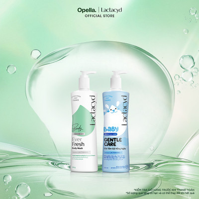Bộ 1 Sữa tắm Lactacyd Ever Fresh mang lại làn da thơm mát + 1 Sữa Tắm Gội Trẻ Em Lactacyd Baby Gentle Care 500ml