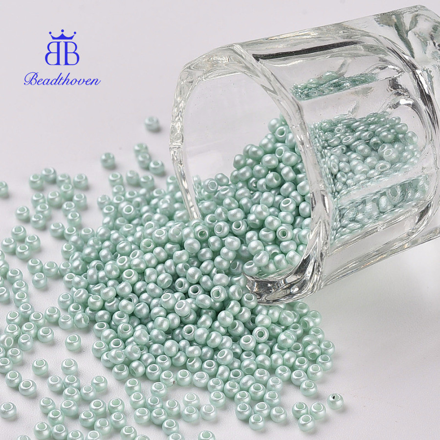 50gs 11 / 0 FGB Lớp A Sơn Nướng Hạt Thủy Tinh Tròn Azure 2.3x1.5mm Lỗ: 1mm 5300pcs / 50g