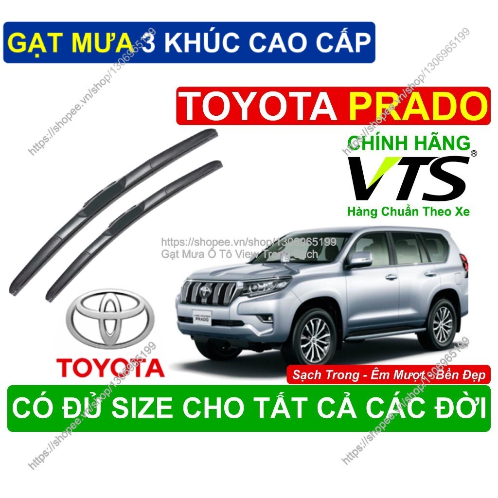 Gạt Mưa 3 Khúc Cao Cấp, Gạt Mưa Kính Lái Toyota Prado, Cặp Gạt Mưa Kính Lái Toyota Prado,  Toyota Pr