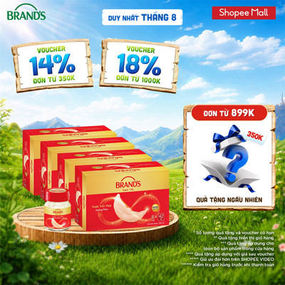 Combo 4 nước yến thật BRAND'S Đường Phèn (42 ml x 24 lọ)