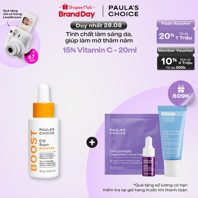 Tinh chất làm sáng da, mờ thâm nám và giảm nếp nhăn chứa 15% Vitamin C C15 Super Booster 20ml 8080