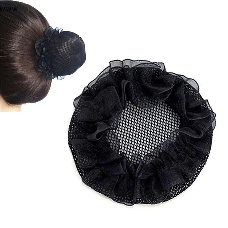 OOO phụ nữ mới rắn kế hoạch tóc đen Bun Bìa snood Net múa ba lê phụ nữ nhảy trượt băng uuuu