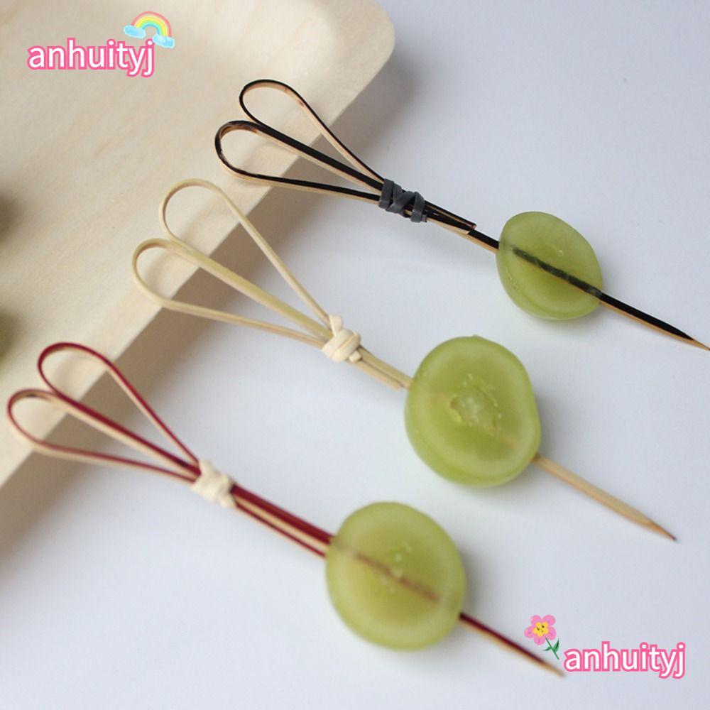 ANHUITYJ Skewer Sticks Picks, Cocktail Trang Trí 100 Cái / túi Tăm Picks Sticks, Bamboo Eco-friendly