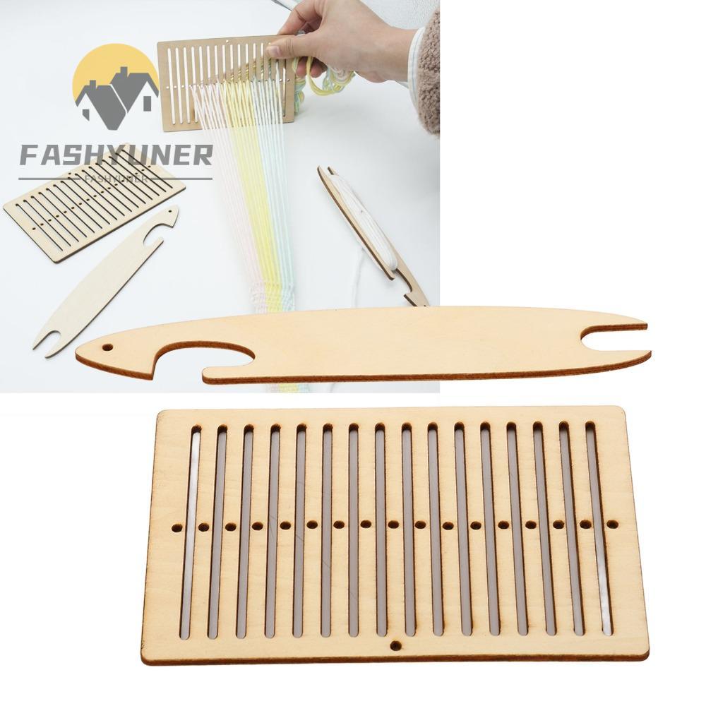 FASHYUNER 4 Bộ Dệt Dệt Dệt, Lược Dệt Nhanh Thiết Kế Thảm Bao Gồm Dụng Cụ Dệt Con thoi, Gỗ Di Động Cứ