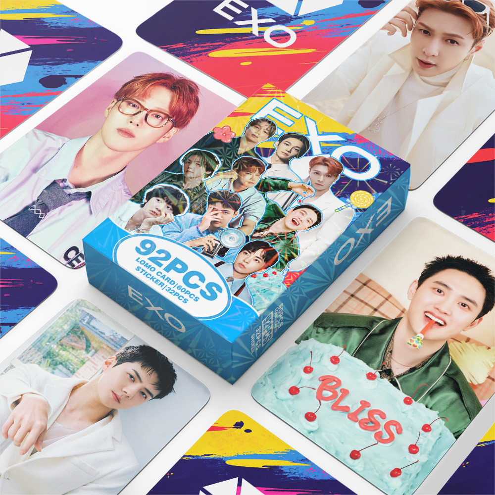 92 Miếng Nam Nhóm EXO Hỗ Trợ Photocard Edge Baekhyun Wu Sehun KPOP Hàng Hóa LOMO Photocard