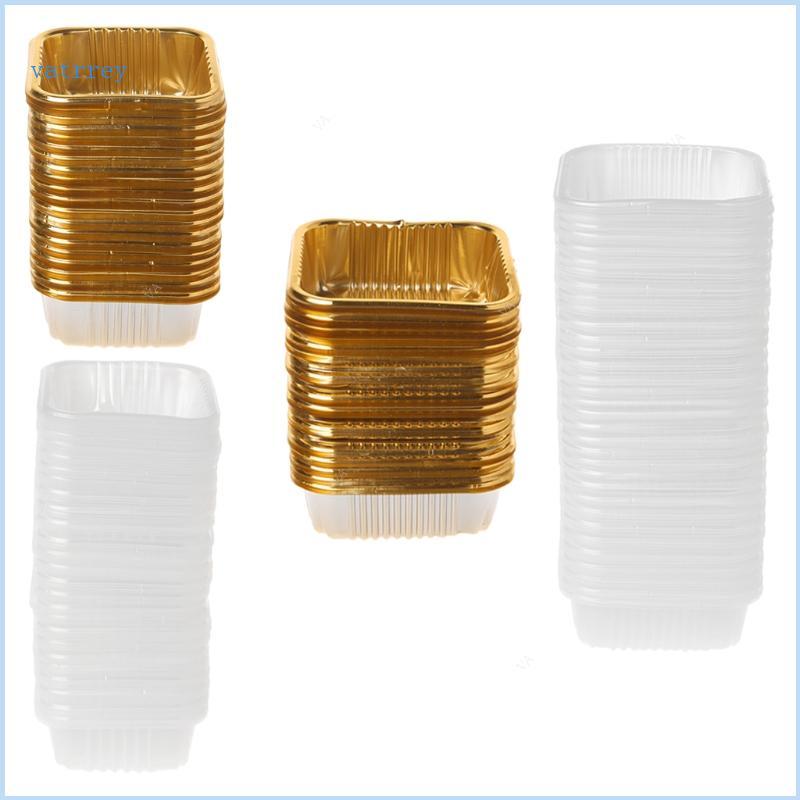VA 50g 100g Khay Bánh Trung Thu Vuông Gói Bánh Trung Thu Hộp Đựng 100 Cái