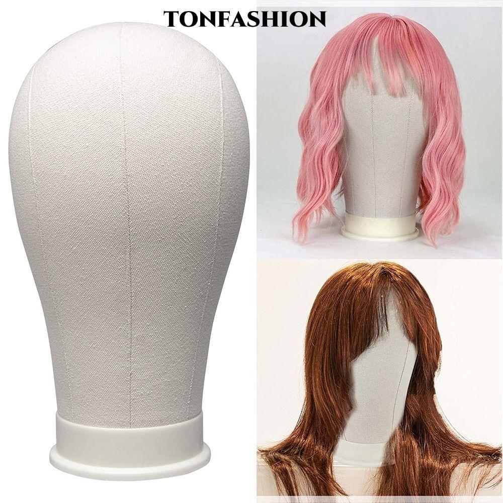 Bộ tóc giả hình nộm đào tạo TONFASHION, 21 22 23 Inch có lỗ gắn đầu hình nộm bằng vải, Bộ tóc giả tr