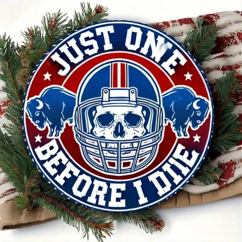 HELLOYOUNG NFL Buffalo Bills Dấu hiệu kim loại Vintage Thiếc Trang trí tường cho Garage Man Cave