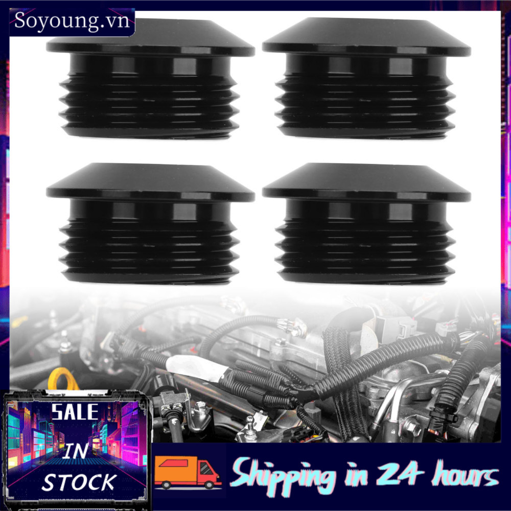 Soyoung Bộ 4 phích cắm cổng ORB 10AN 5/8in Bao gồm phích cắm ổ cắm kín chống rò rỉ bằng hợp kim nhôm
